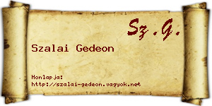 Szalai Gedeon névjegykártya